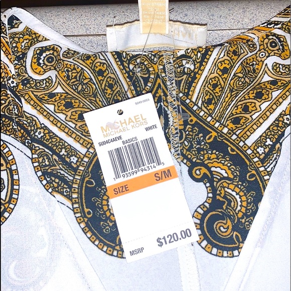 NWT Michael Kors Sheer Summer Shawl Top Size S/M - Picture 8 of 17